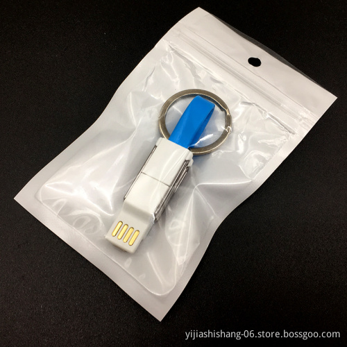 Yijiashishang 2020 Hot Promotion Gifts 4 in 1 Keychain USB Cable For Android Micro Usb Type C